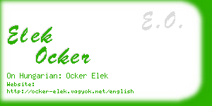 elek ocker business card
